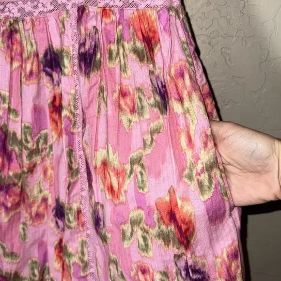 Nutmeg Dress LoveShackFancy floral pink mini dress size 8 - Picture 7 of 11